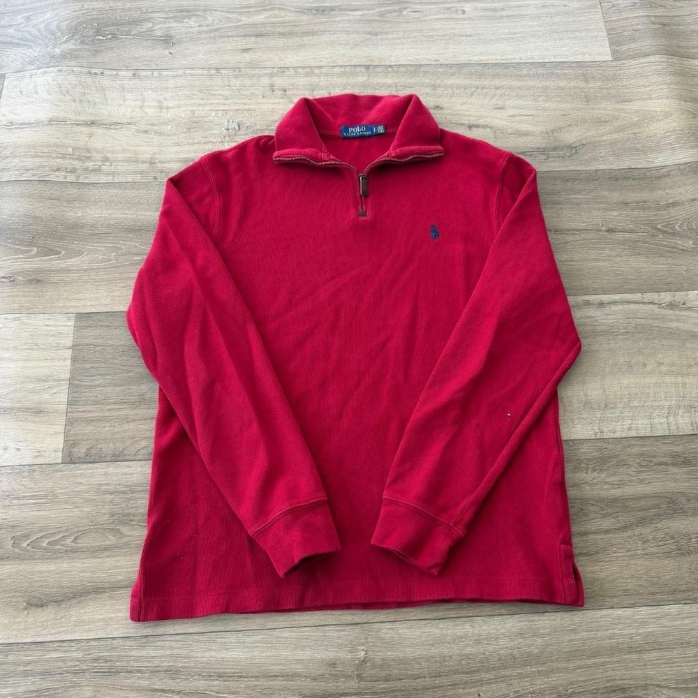 Red Polo Ralph Lauren quarter zip View 2